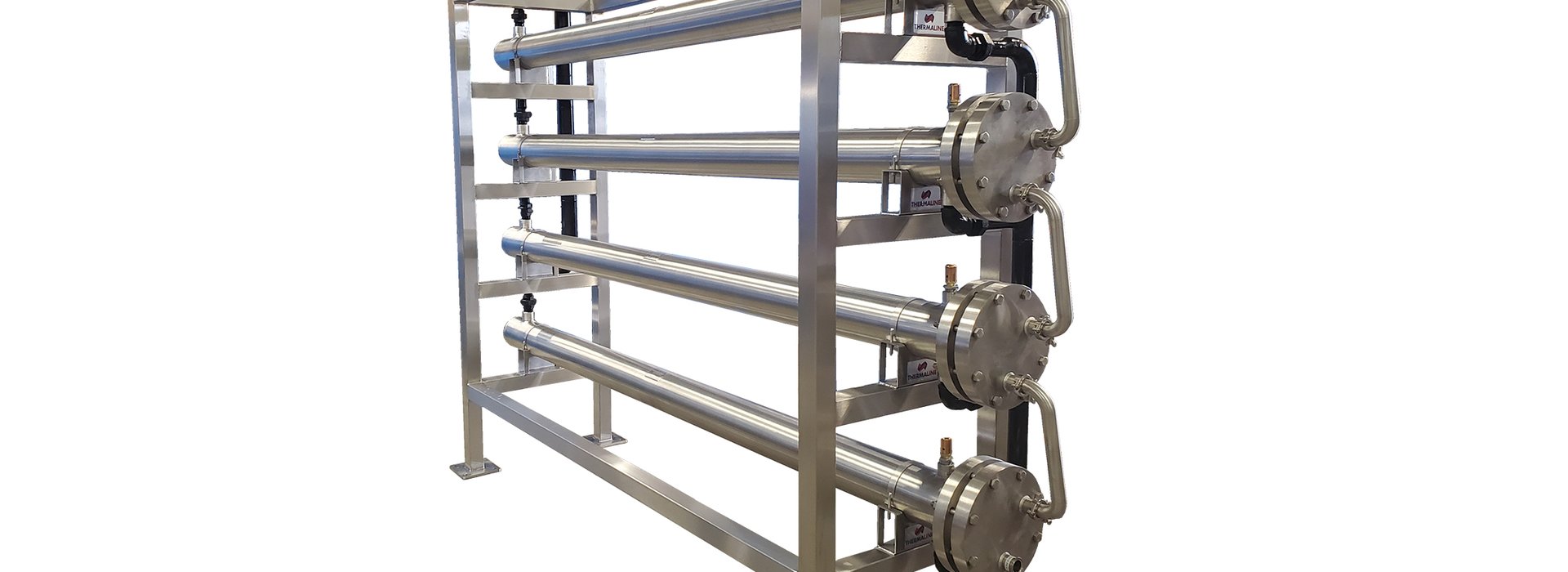 shell and tube skid white background home page